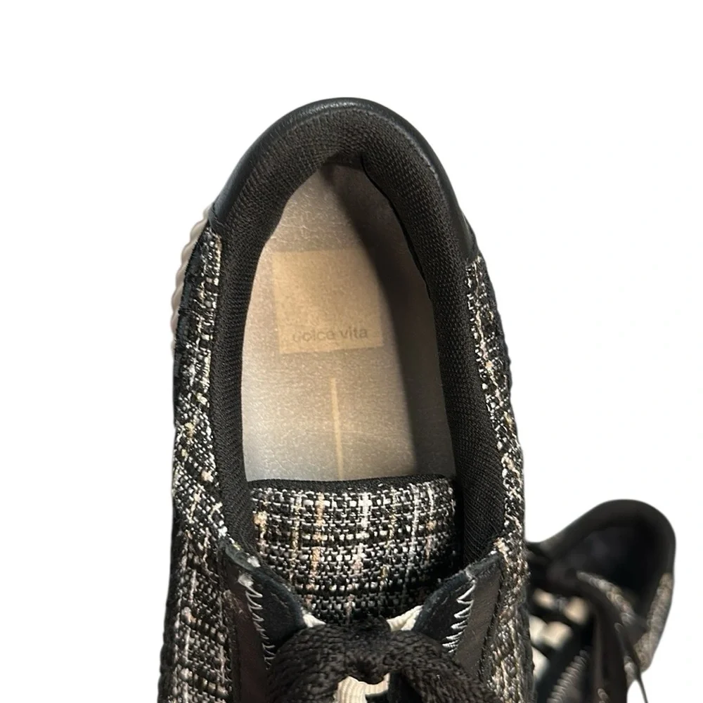 Dolce Vita Dolen Black Multi Woven Oxford Sneaker Sz 9.5